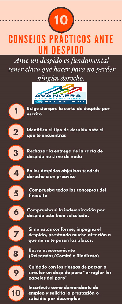 CONSEJOS DESPIDO